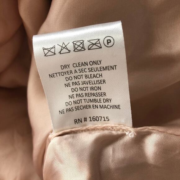 Retrofete Torin Feather Dress Sequin Off The Shoulder Mini Dusty Peach NWT XL - Picture 9 of 9